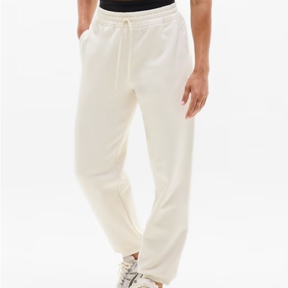 Athleta Cream Track Pants